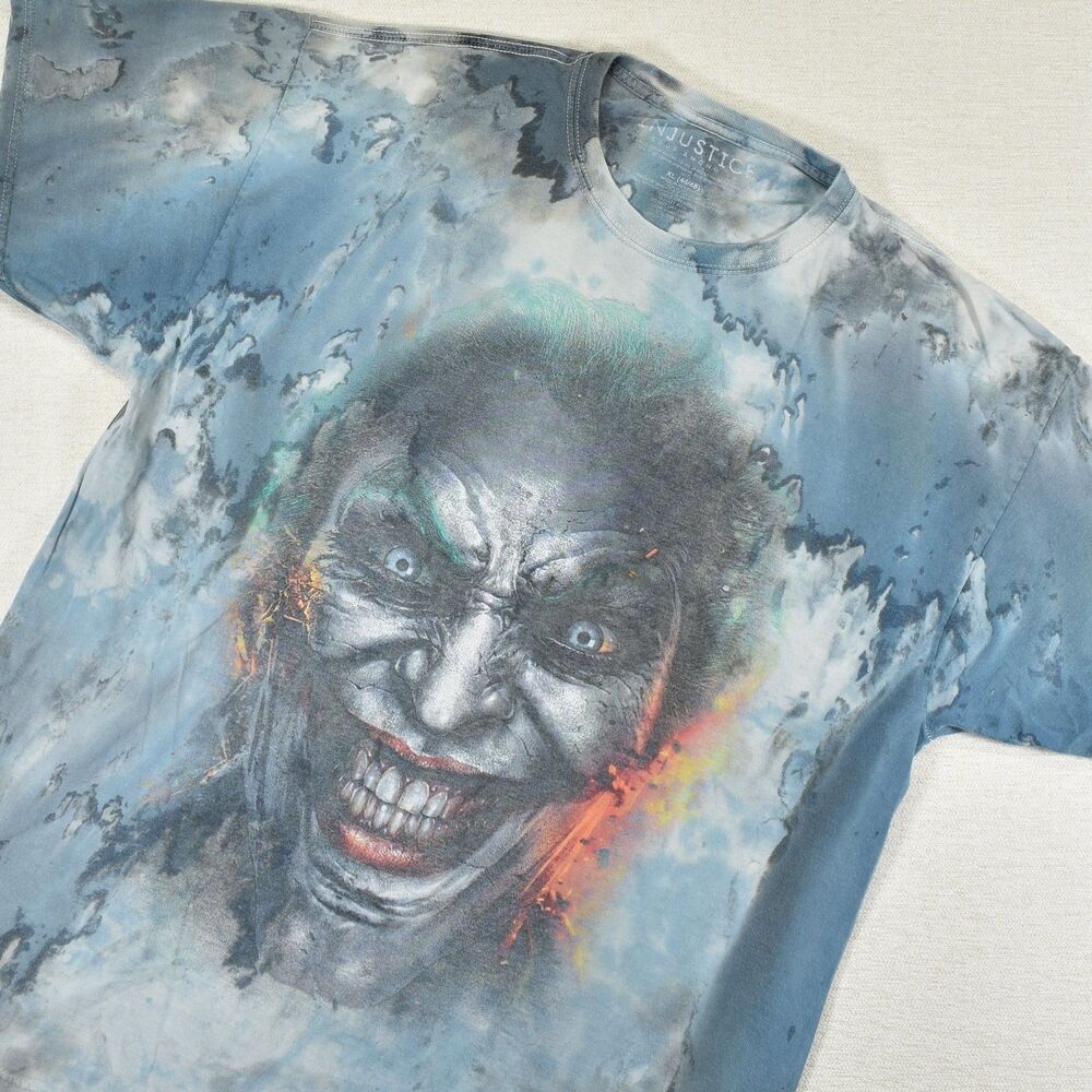 Joker Injustice Gods Among Us Shirt XL Tie Dye Graphic Tee Batman DC Comics Mens